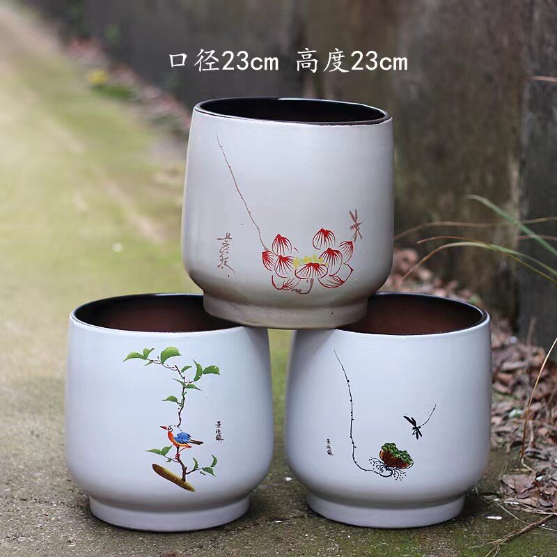 Adorable Small Cylinder Flower Planter Pot with Saucers for Indoor Plants  Succulent Snake Plants Cactus Herbs.jpg