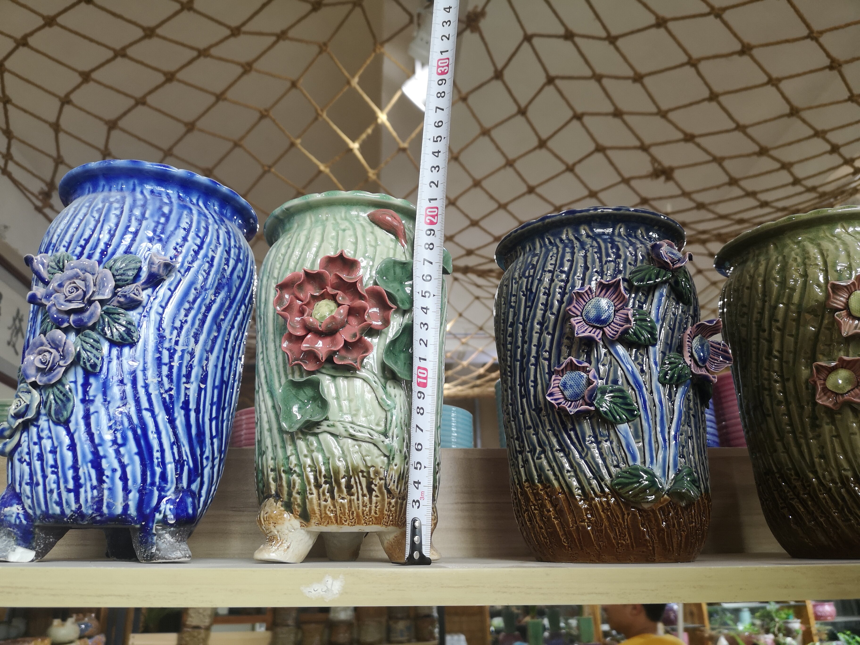 Ceramic Flower Pots Gardening Plant Pot with Drainage Holes Purple Round Succulent Herbs Cactus Planter for Indoor Outdoor.jpg