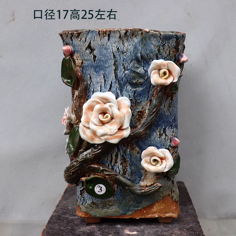 Ceramic Plant Pots with Drainage Hole and Ceramic Tray Gardening Home Desktop Office Windowsill Decoration Gift.png