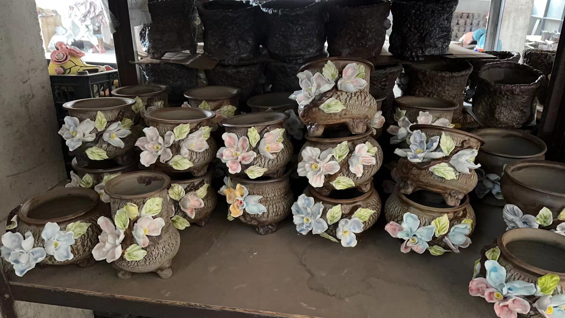 Container Planter Ceramic Flowing Glaze Five Color Base Serial Set Succulent Plant Pot Cactus Plant Pot Flower Pot Idea.jpg