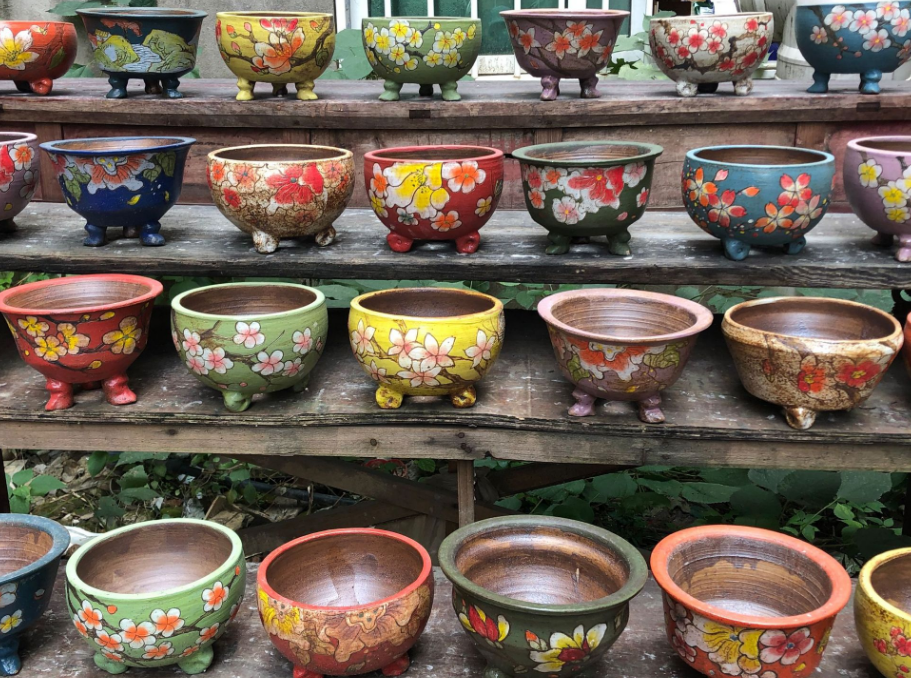 Flower Pots with Drainage Hole  Saucer Colorful Planter Pots for Houseplants Succulent Catus Home Decor.png