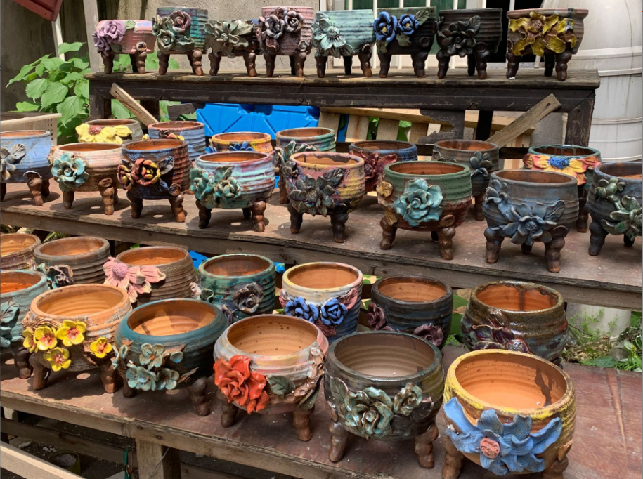 Glazed Ceramic Pots with Drainage and Saucer Mini Bonsai Planter Small Flower Pots for Indoor Outdoor Use.png