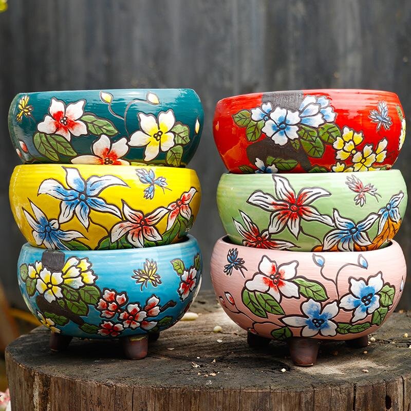 Manufacturers Wholesale Cheap Flowerpots Ceramic Garden Pot for Planters Flower.jpg