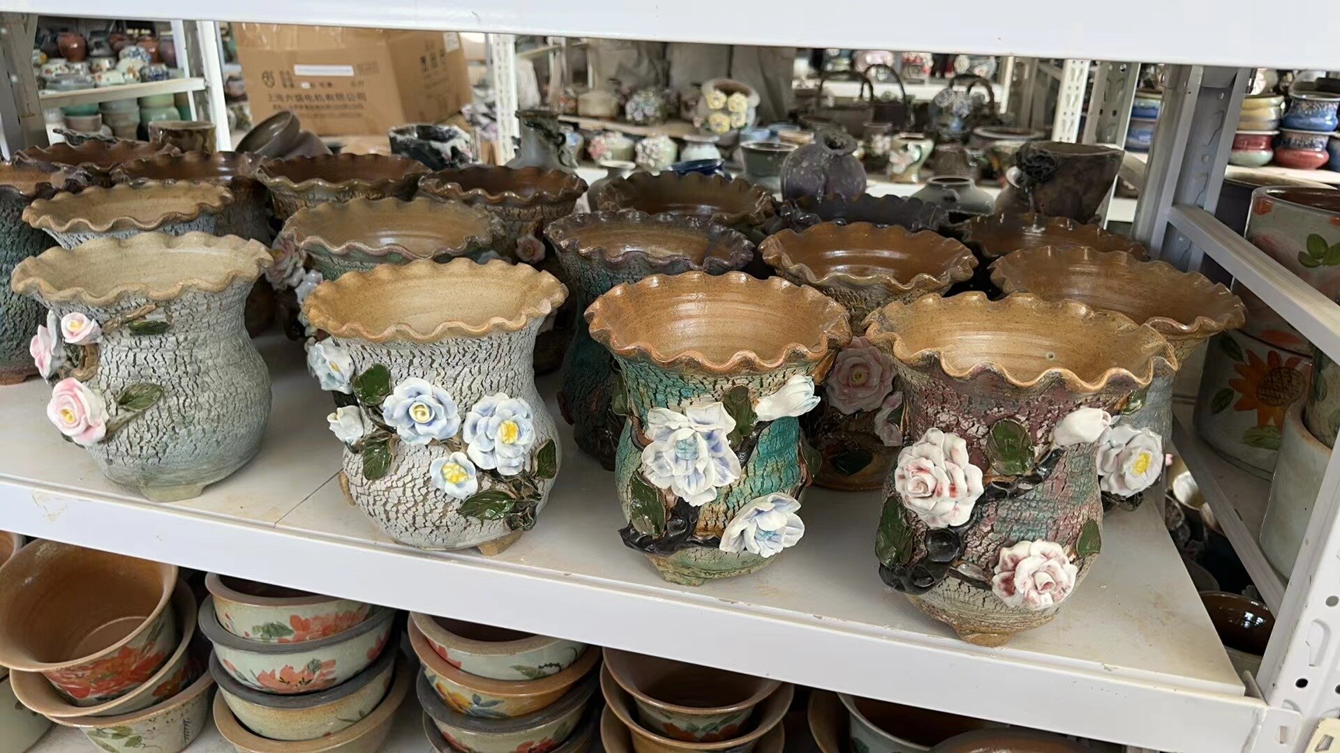 Mini Ceramic Cactus Planters with Bamboo Saucers Crack Glaze Flower Pots for Plants Home Office Desk Decor.jpg