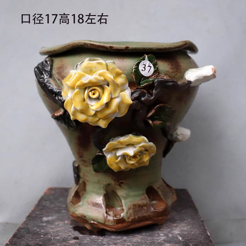 Modern Ceramic Succulent Pot with Drainage Indoor Plant Pots Artistic Design Flower Pots for Home Office Weddings Decor.png