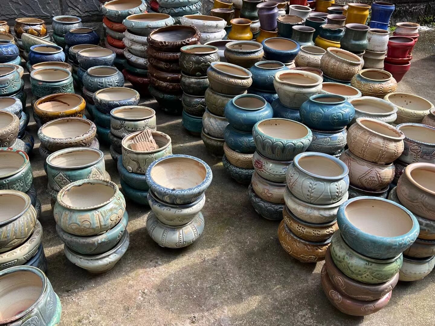 Succulent Small Plant Cactus Herbs Planter Ceramic Pot with Drainage Hole Matte Round Container.jpg