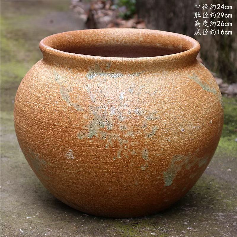 Large Classic Ceramic Set of 3 Durable Glazed Floor Flower Pots Planters.jpg