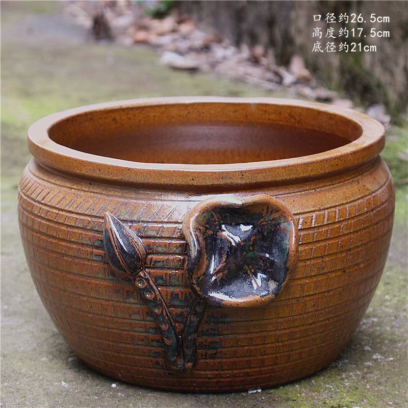 Large-Sized Purple Clay-Shaped Eco-Friendly Bonsai Pot Drainage Hole for Succulent Plants-Irregular Design Gardening Home.jpg