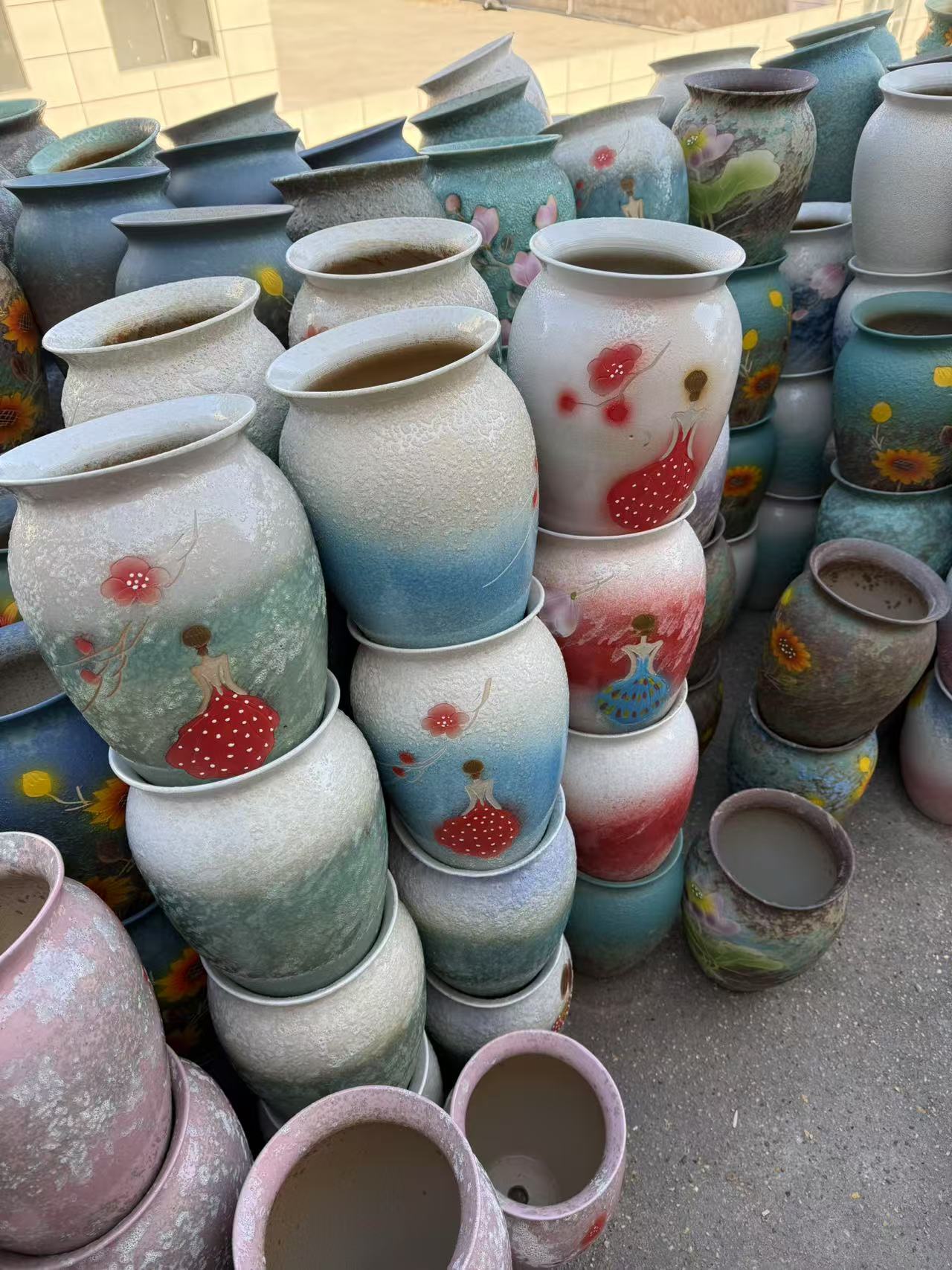 Wholesale Practical Floral-shaped Ceramic Garden Pots Yixing Bonsai Live Features for Indoor Plants Home Grower Pot.jpg