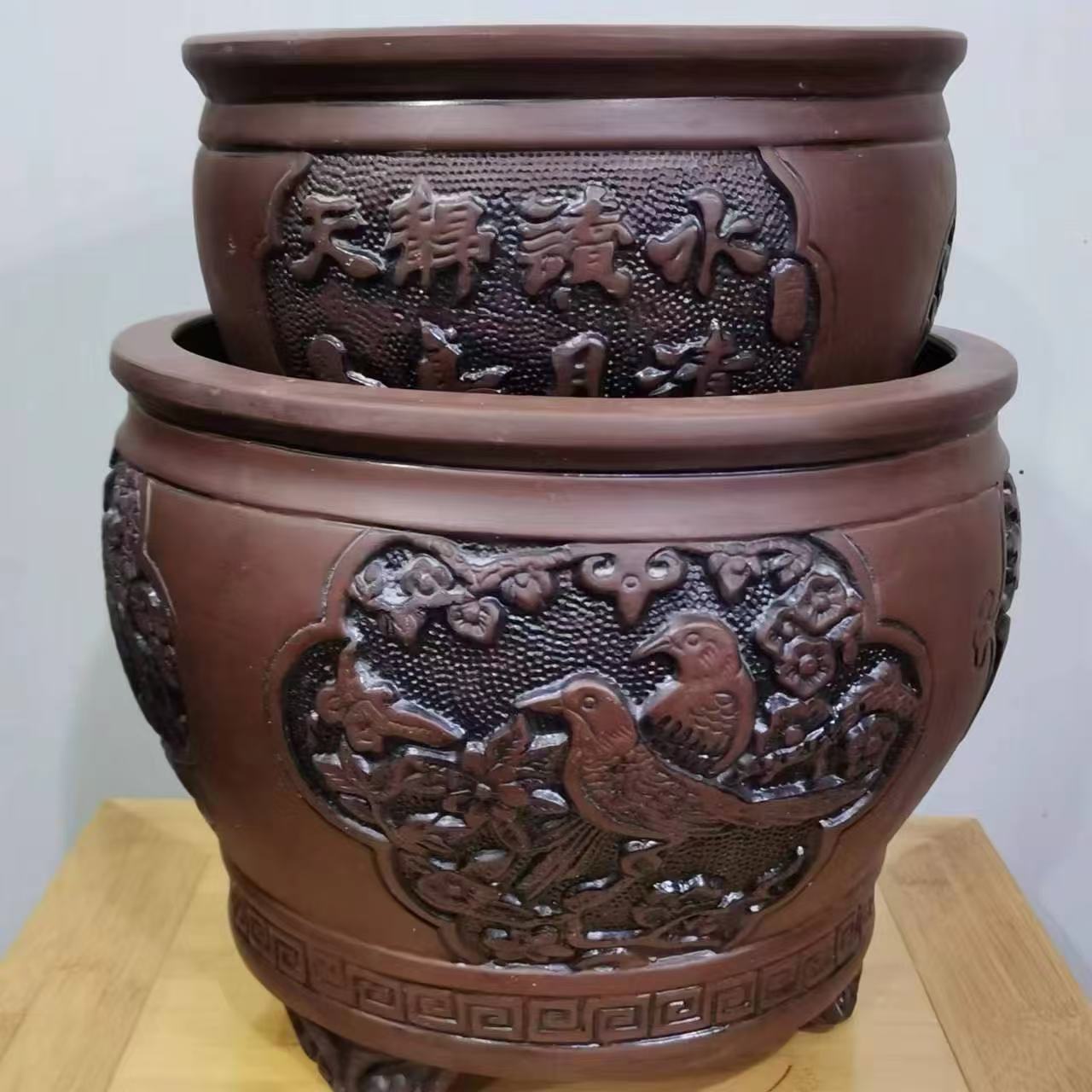Wholesale Yixing Ceramic Bonsai Pot Small Multi-Style with Porcelain Blue Glaze for Home Garden Flower Pots Planters.jpg
